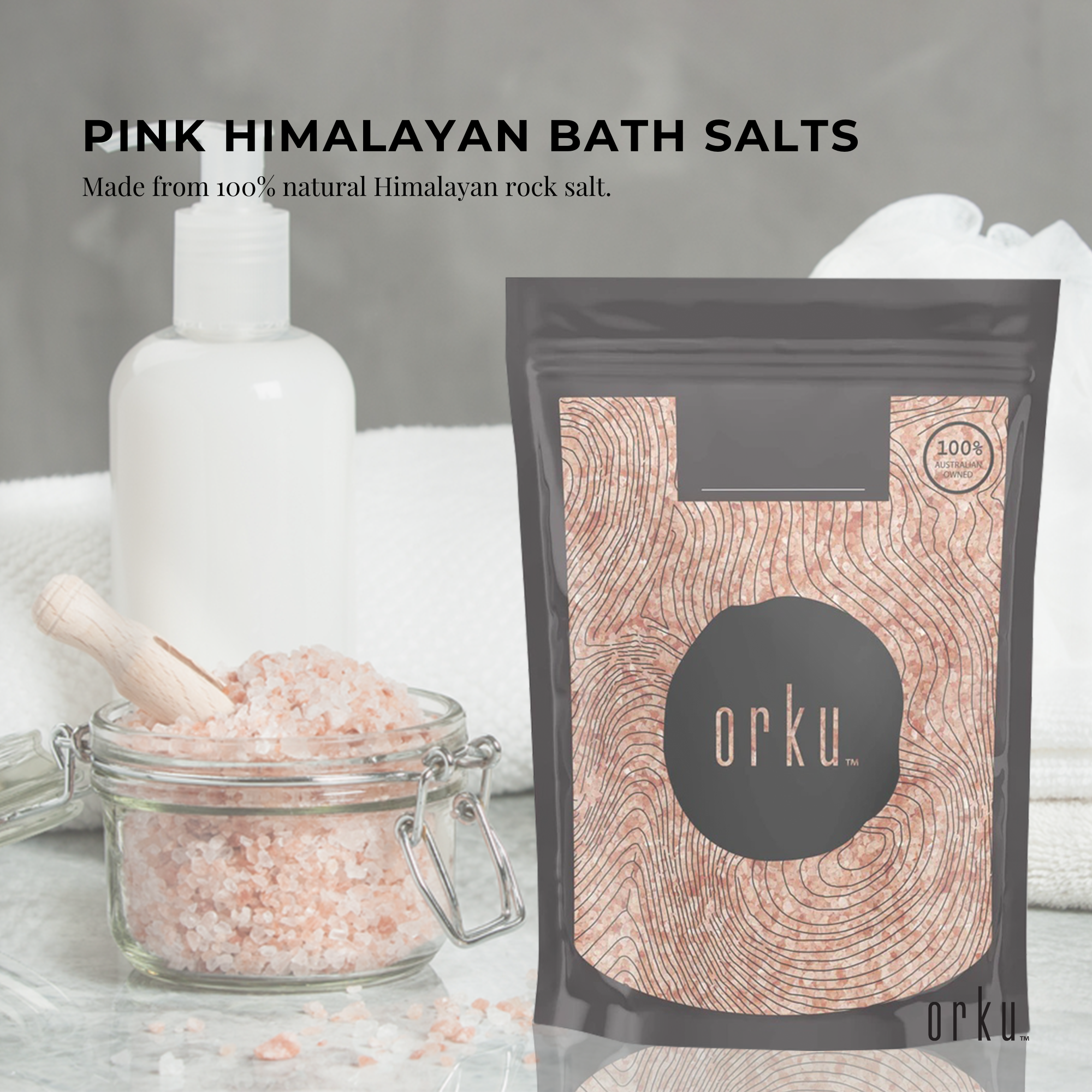 1Kg Pink Himalayan Bath Salts - Natural Crystal Rocks - Spa Therapy Body Scrub