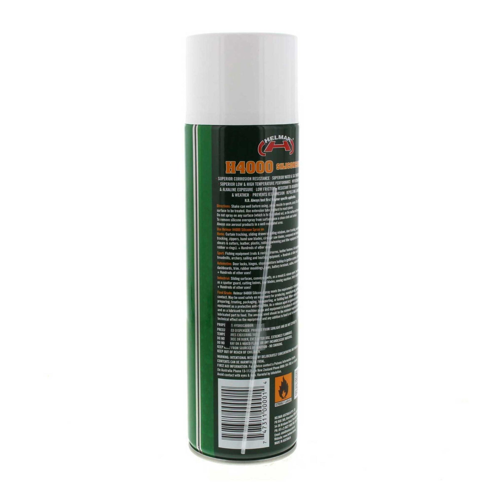 300g Helmar H4000 Silicone Spray Food Grade Lubricant Heavy Duty Lube Aerosol