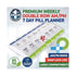 Weekly AM/PM One-Touch Push-button Pill Box comes with 14 individual compartments
