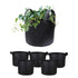 6 Pck 10 Gallon Fabric Flower Pots 38L Garden Planter Bags Black Felt Root Pouch