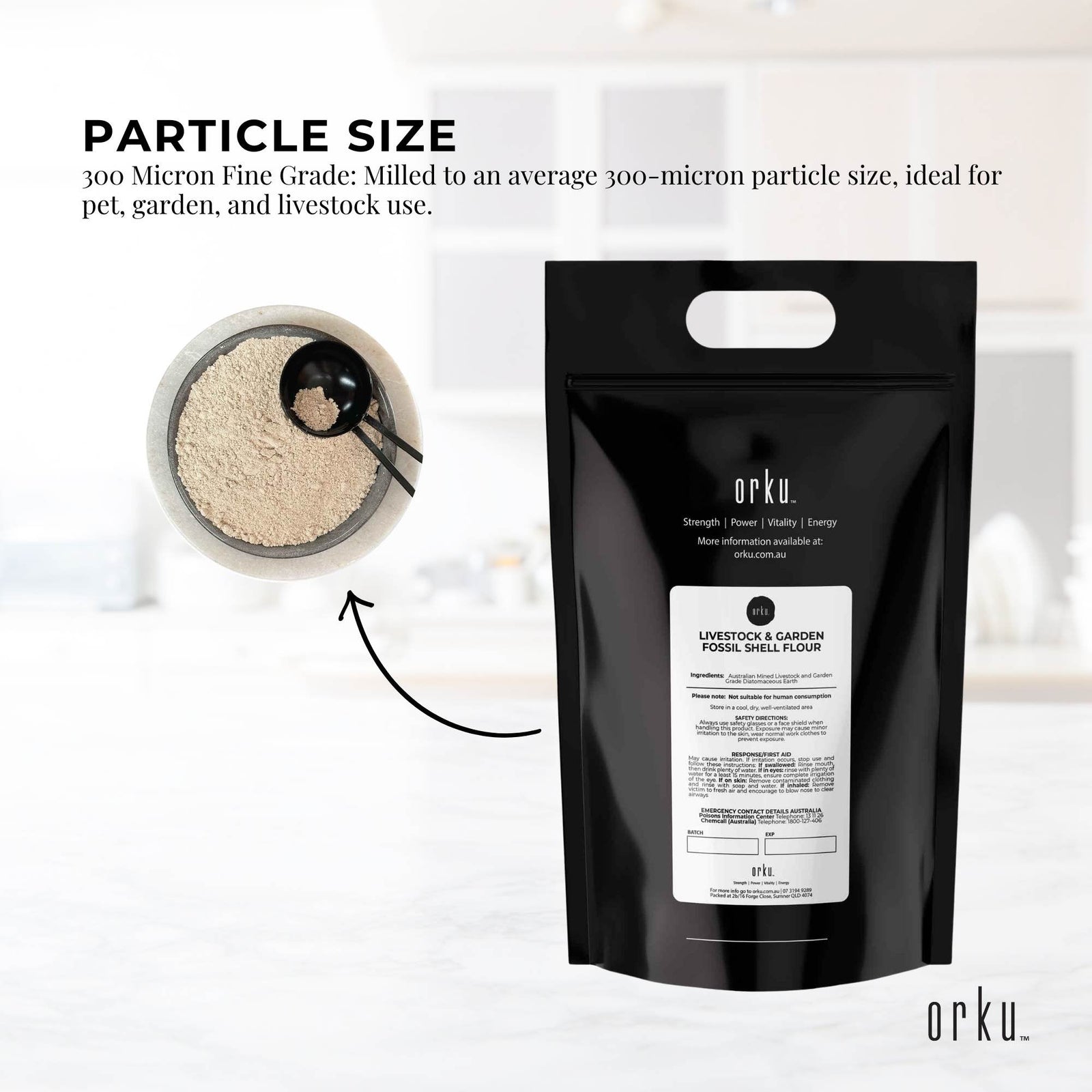 10Kg Fossil Shell Flour - Livestock Garden Diatomaceous Earth Bulk