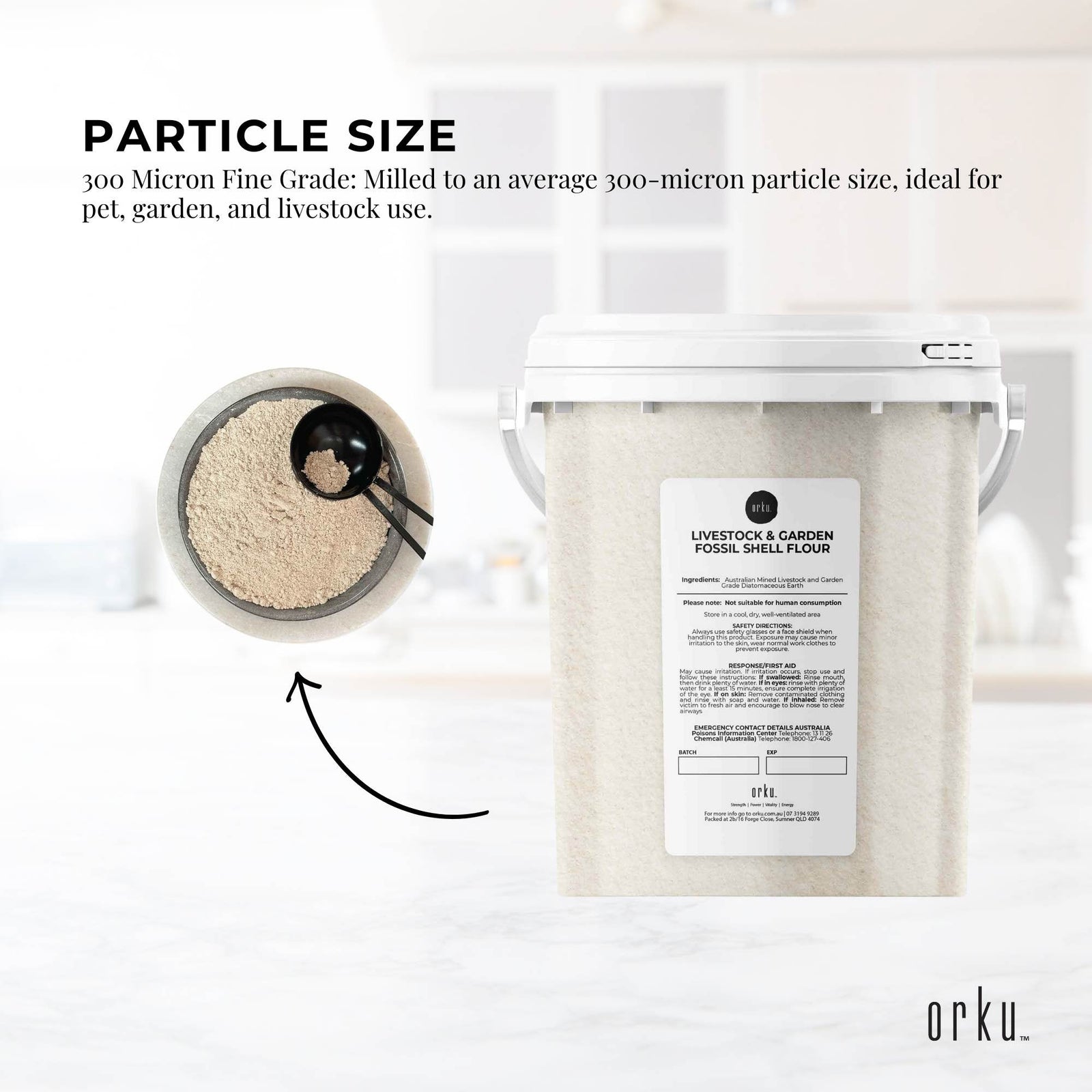 700g Fossil Shell Flour Tub - Livestock Garden Diatomaceous Earth