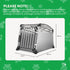 Aluminium Dog Travel Crate 63x68x88cm - Large Pet Car Transport Cage  Kennel Box