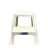 Large Two Step Stool 41cm White Plastic Foot Stairs Step Ladder