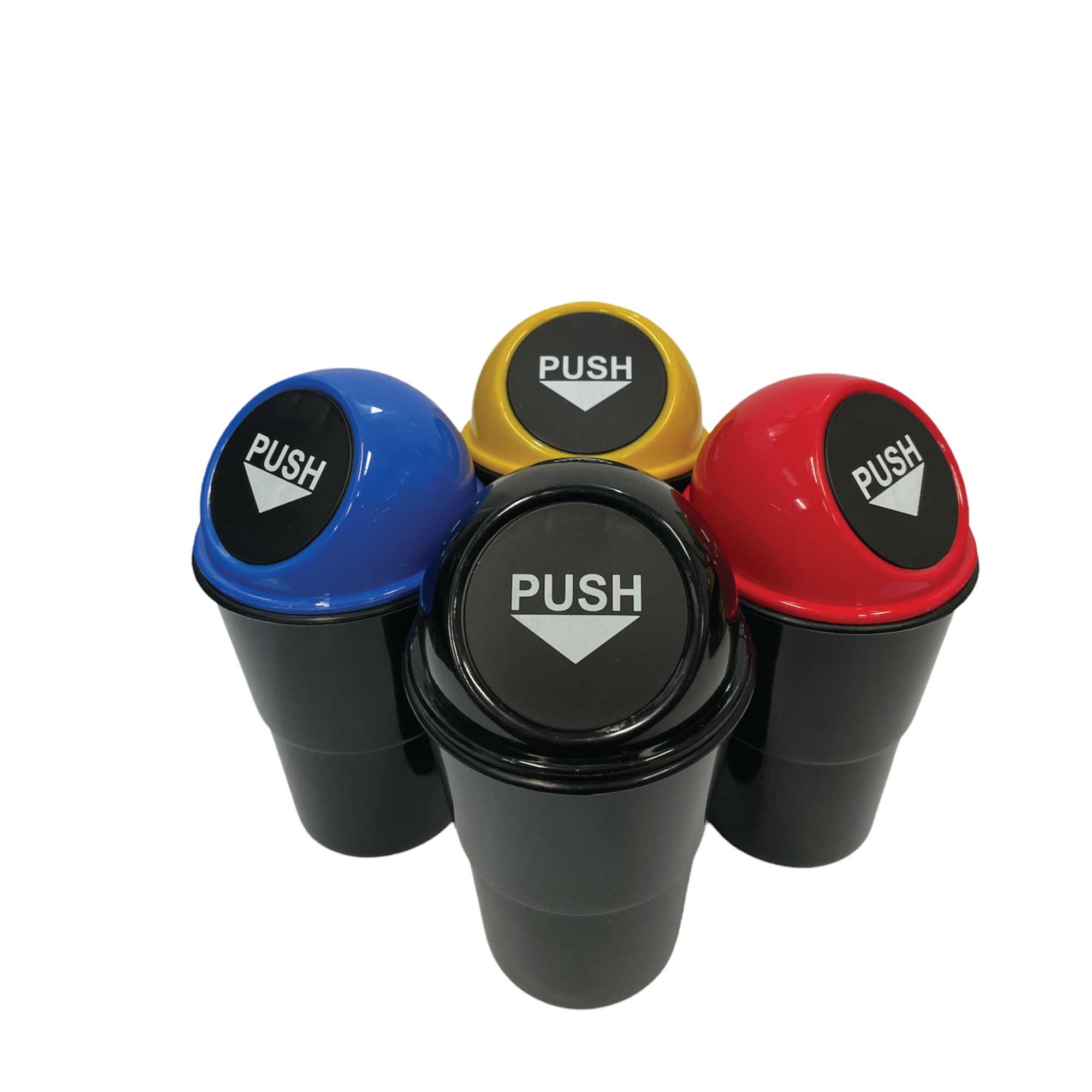 12x 550ml Mini Car Rubbish Bin - Cup Holder Trash Can Coin Random Colour