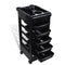 Ellie & Ruby 6 Tier Hairdressing Trolley Black 82x49x32cm Salon Rolling Cart