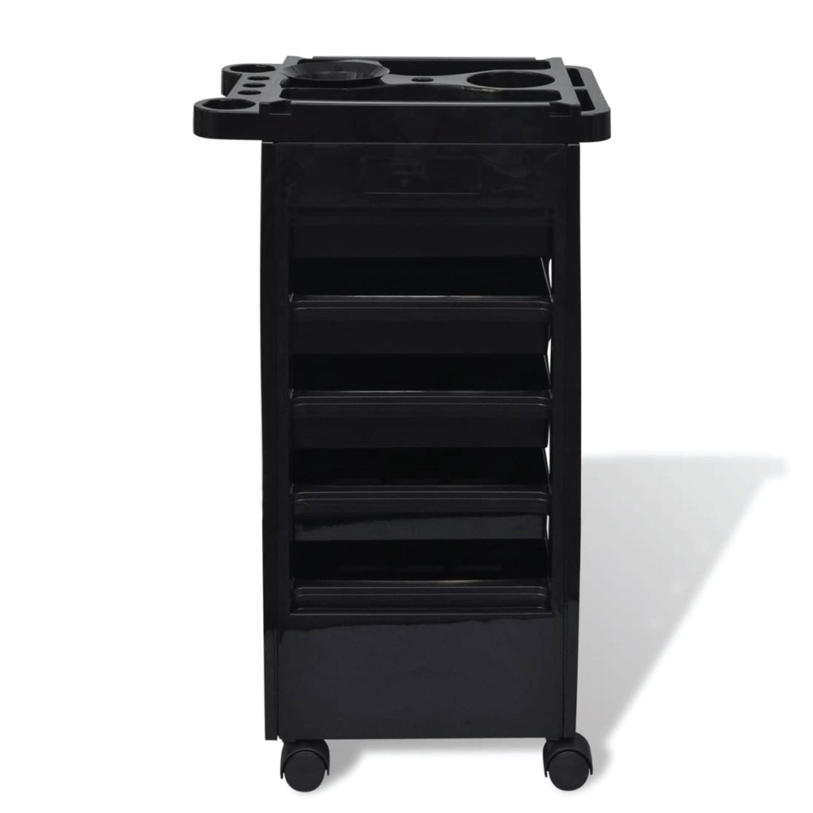 Ellie & Ruby 6 Tier Hairdressing Trolley Black 82x49x32cm Salon Rolling Cart