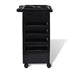 Ellie & Ruby 6 Tier Hairdressing Trolley Black 82x49x32cm Salon Rolling Cart