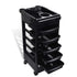6 Tier Hairdressing Trolley Black 82x49x32cm Salon Rolling Cart