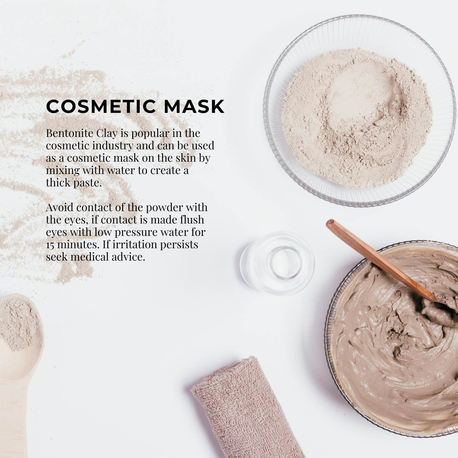 1Kg Organic Sodium Bentonite Clay Powder - Cosmetic Montmorillonite