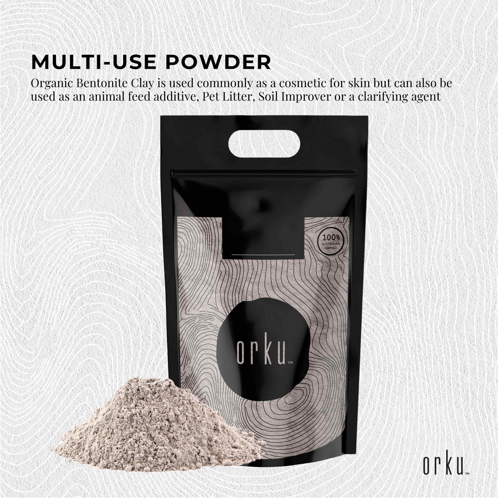 5Kg Organic Sodium Bentonite Clay Powder - Cosmetic Montmorillonite