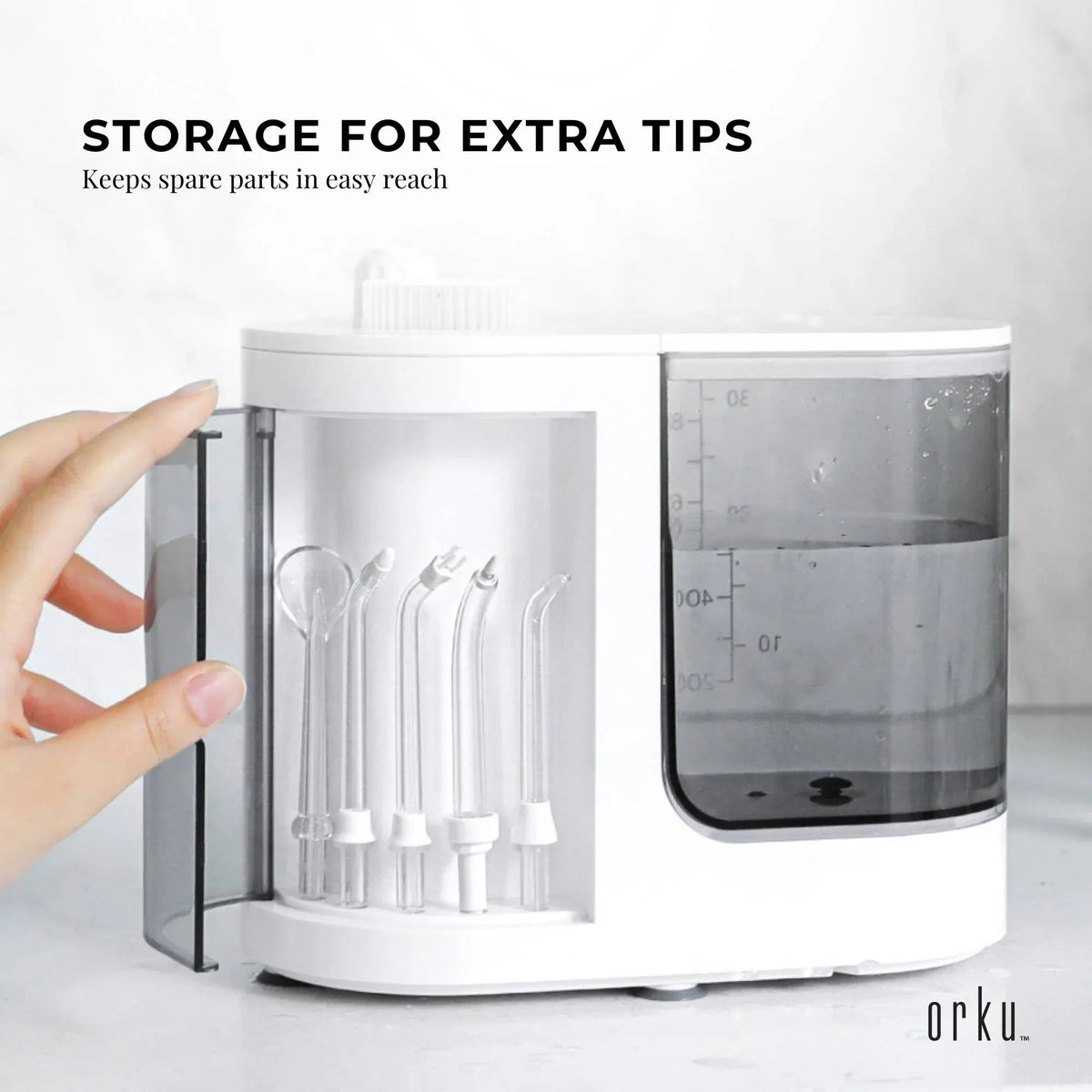 1000ml Water Flosser Electric Oral Irrigator - Stepless Pressure White