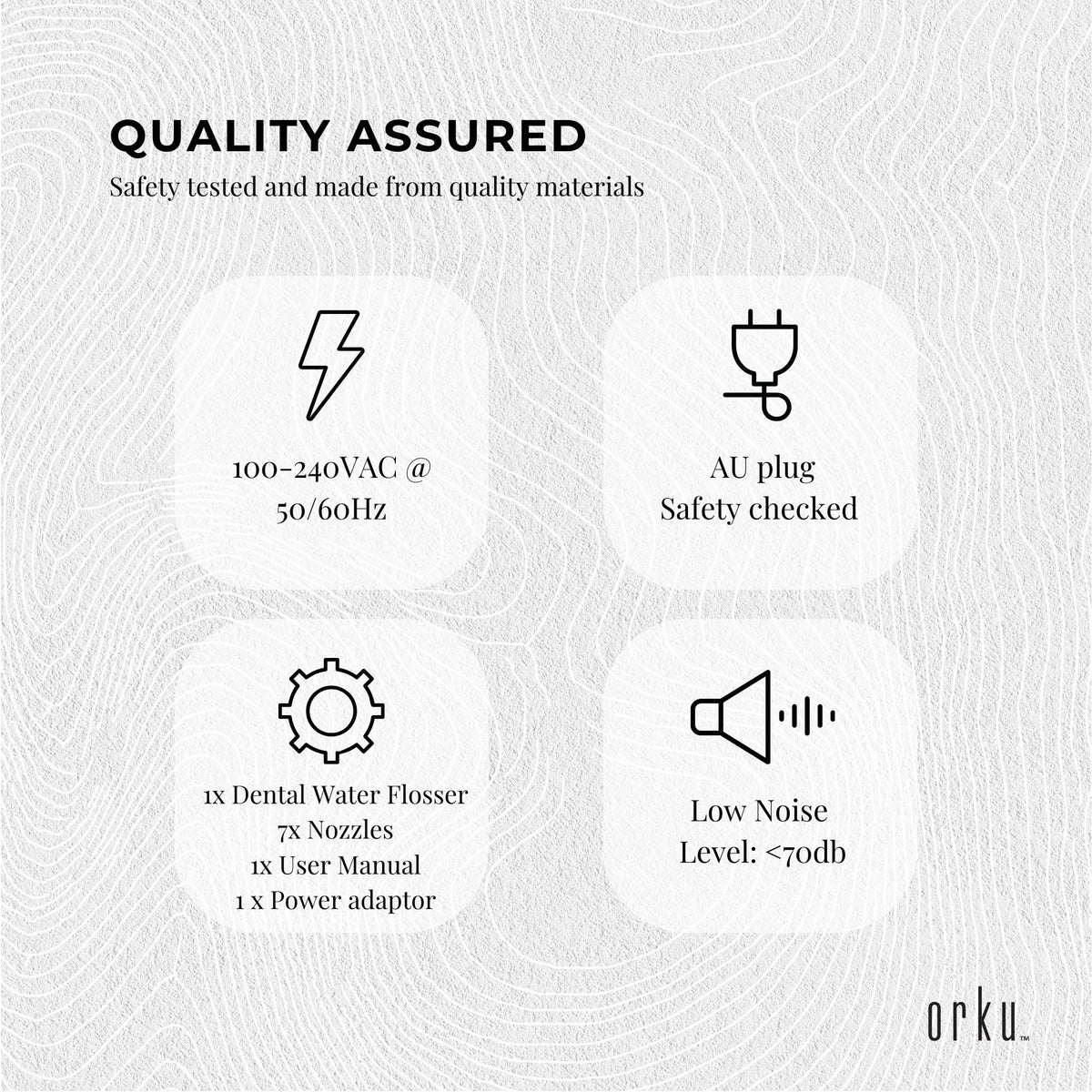 1000ml Water Flosser Electric Oral Irrigator - Stepless Pressure White