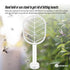 2 in 1 Rechargeable Mosquito Swatter - Electronic Fly Insect Bug Zapper Racket