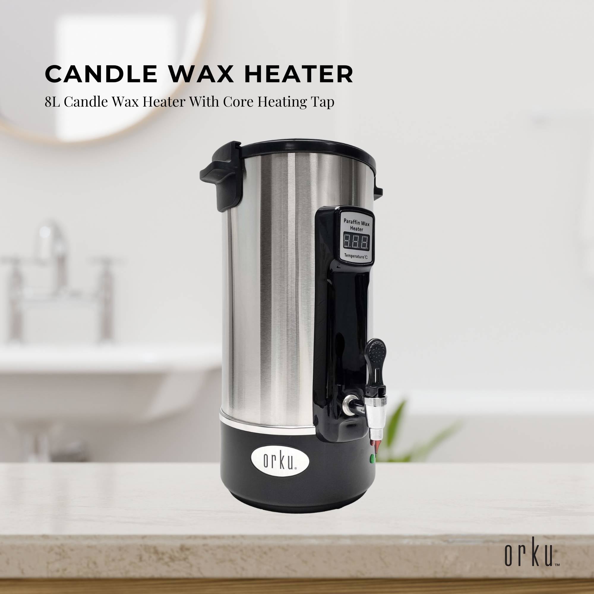 8L Candle Wax Heater With Core Heating Tap - Electric Warmer Melter Pot