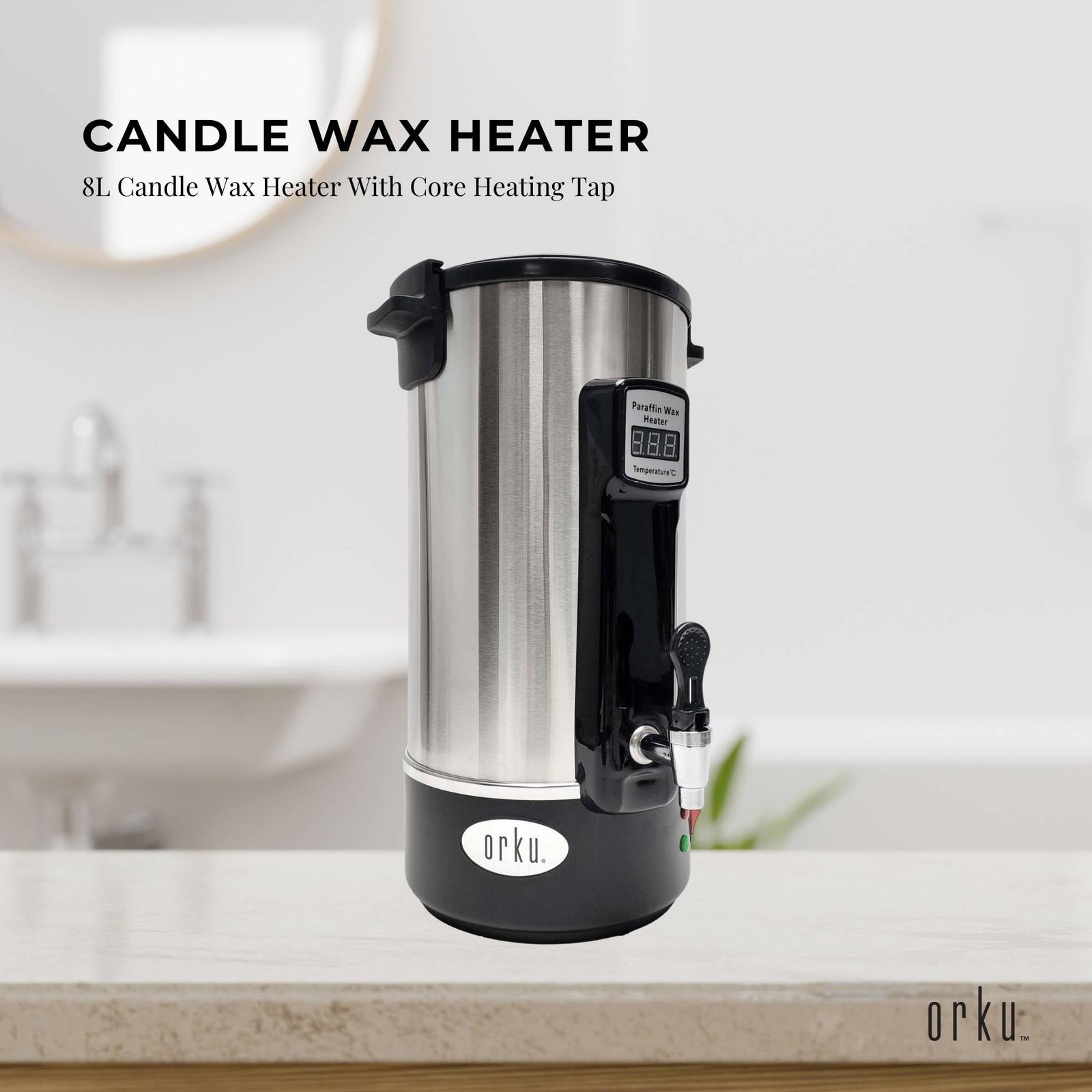 8L Candle Wax Heater With Core Heating Tap - Electric Warmer Melter Pot