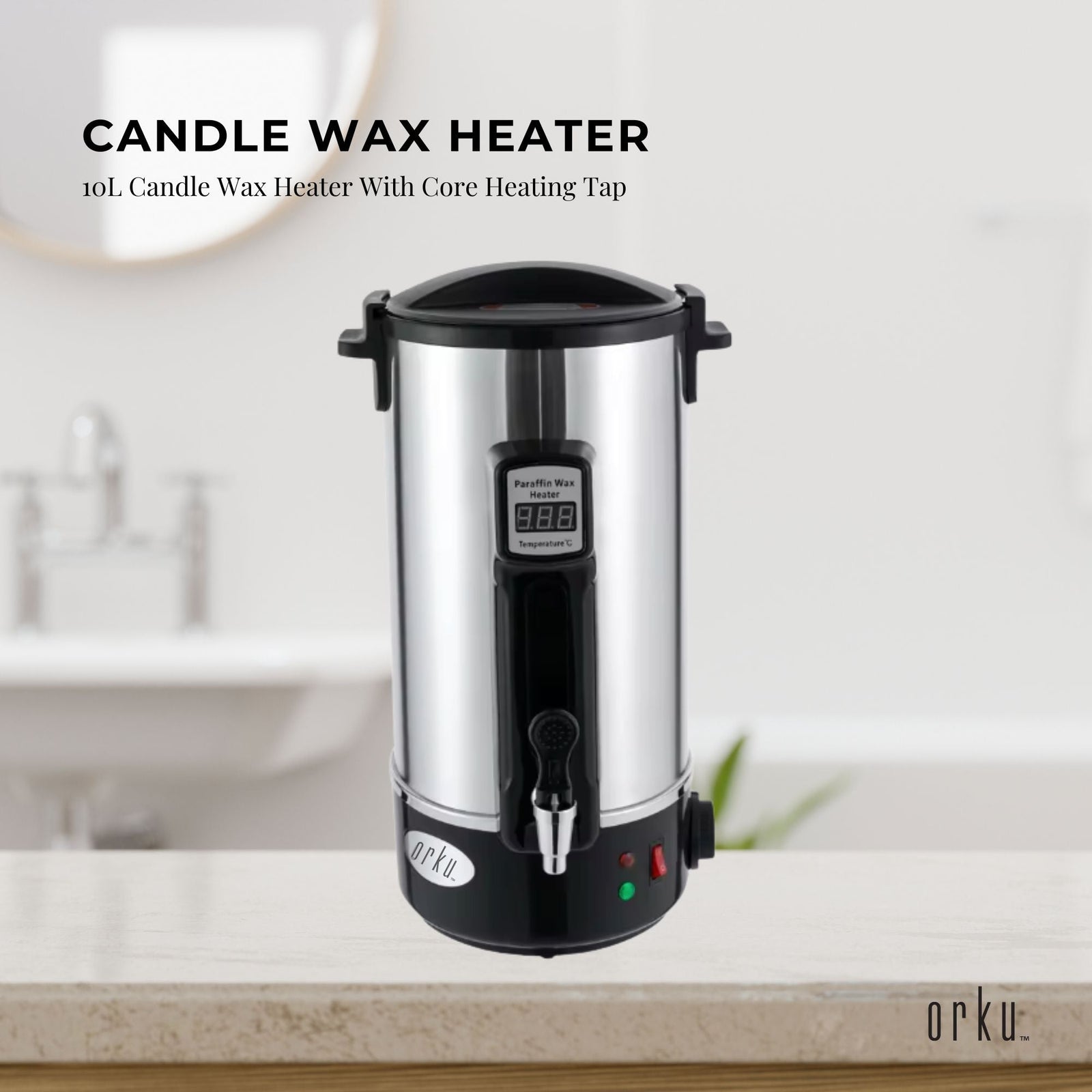 10L Candle Wax Heater With Core Heating Tap - Electric Warmer Melter Pot