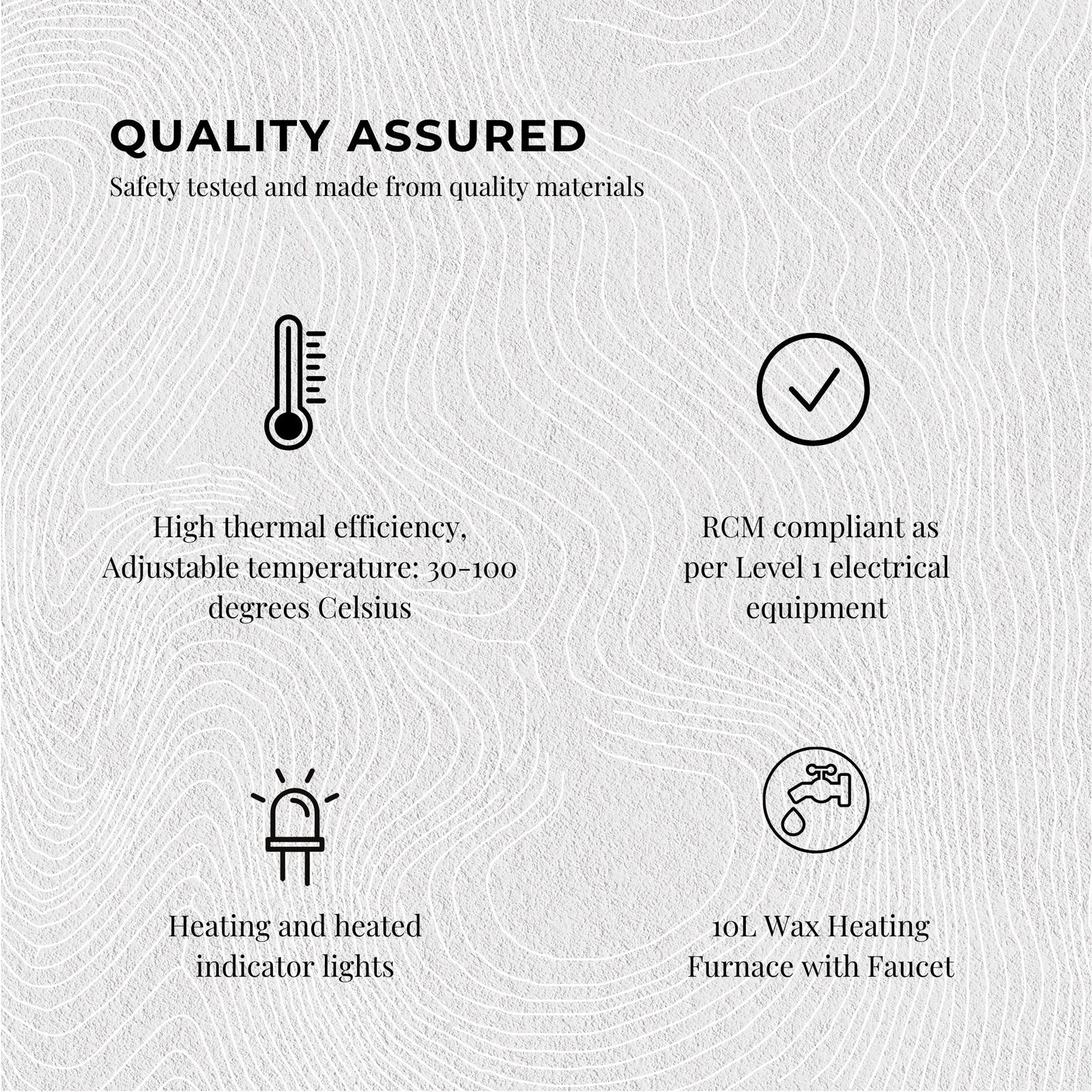 10L Candle Wax Heater With Core Heating Tap - Electric Warmer Melter Pot