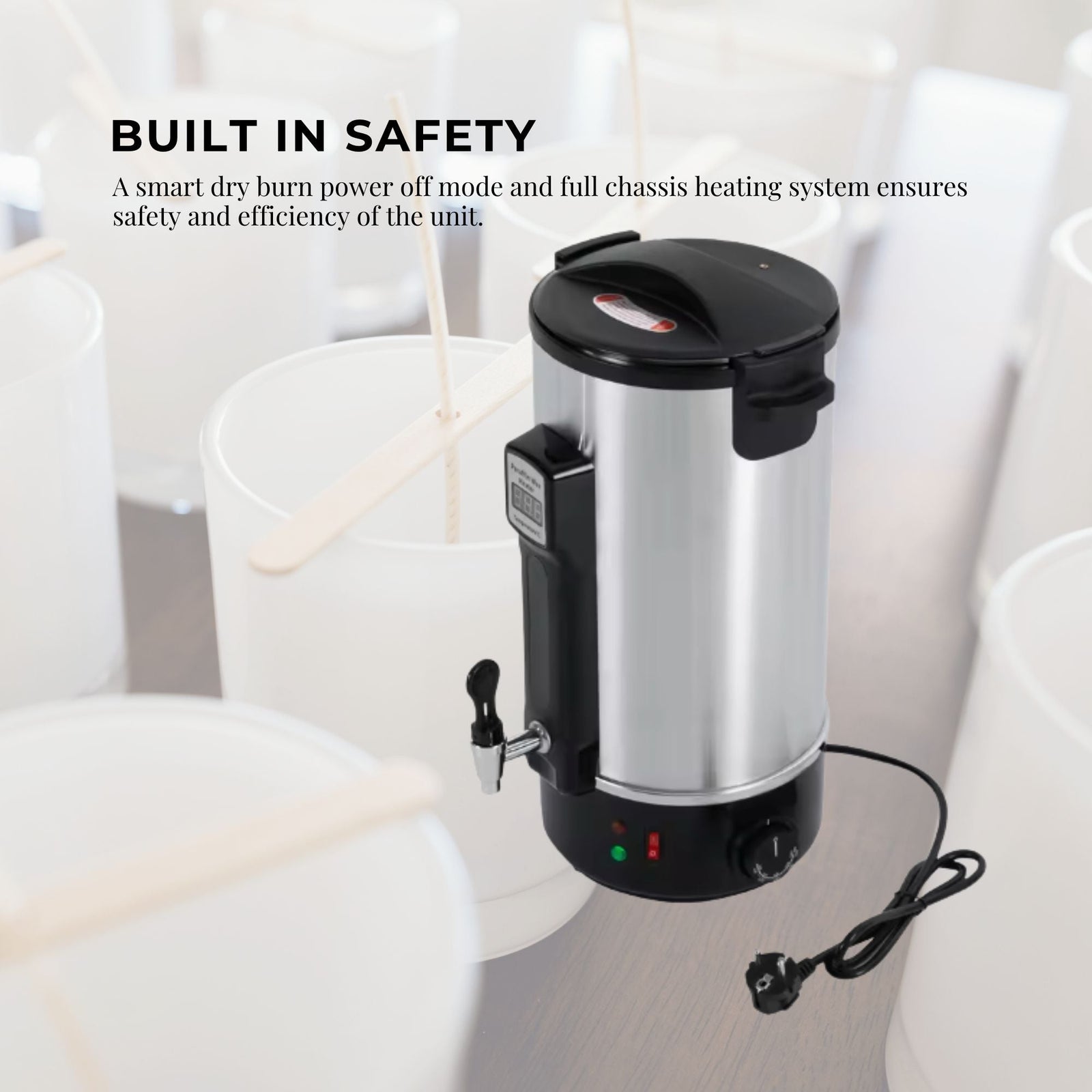 10L Candle Wax Heater With Tap And Accessories - Candle Making Melter Pot