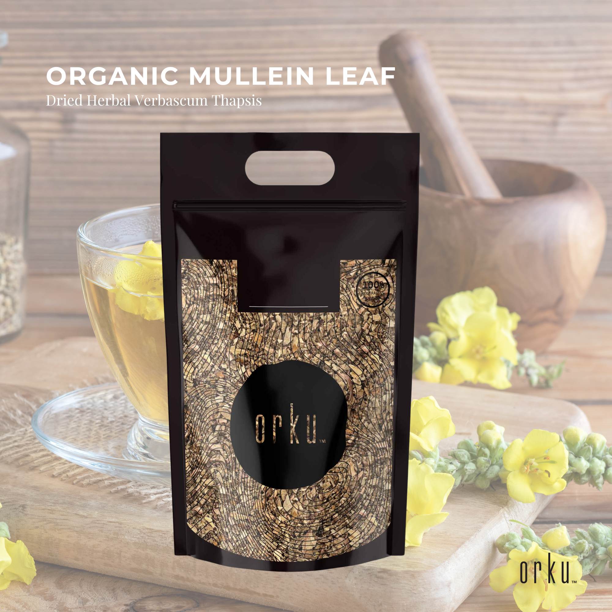 400g Organic Mullein Leaf - Dried Herbal Verbascum Thapsis