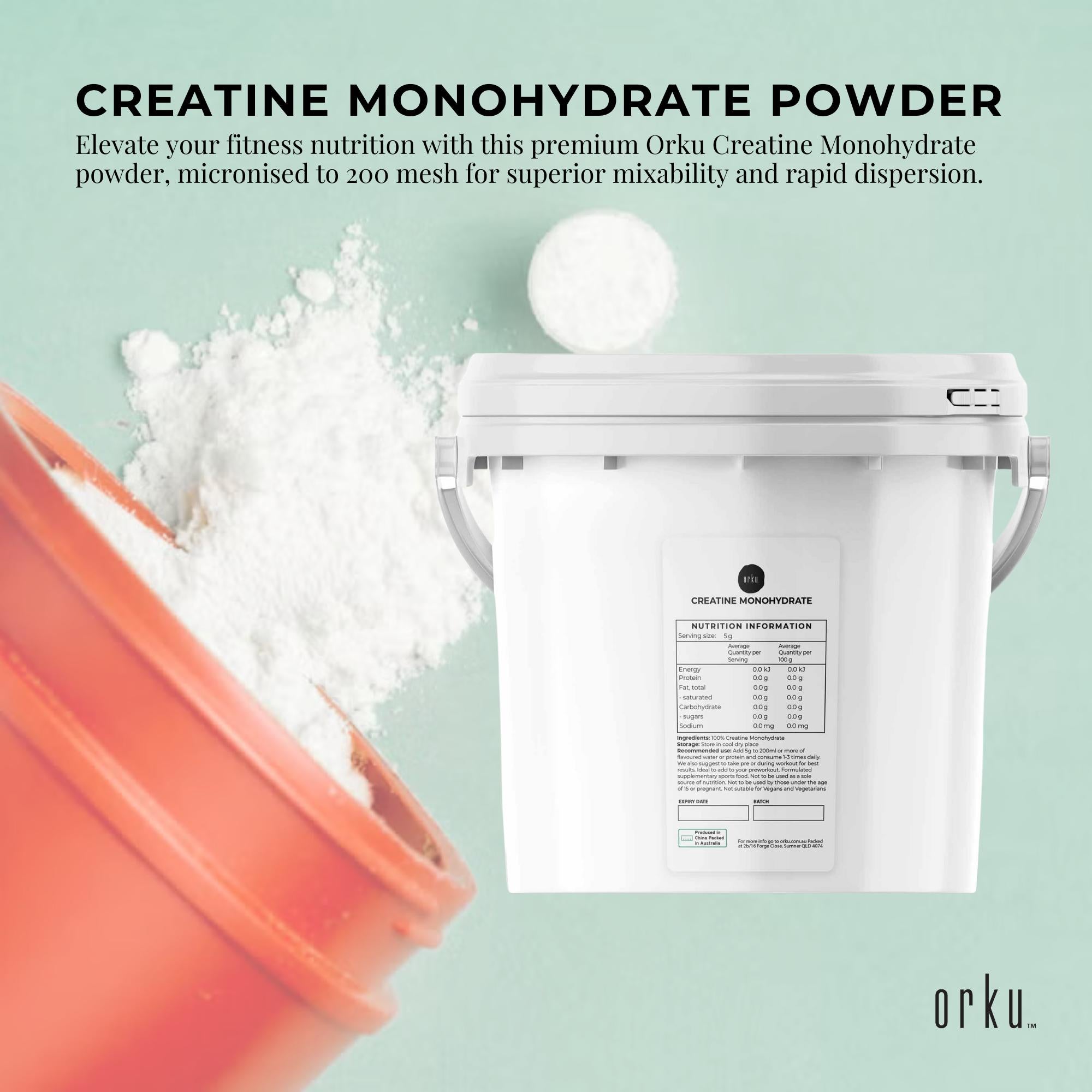 3Kg Creatine Monohydrate Powder Tub – 200 Mesh Micronised | 99.9% Purity
