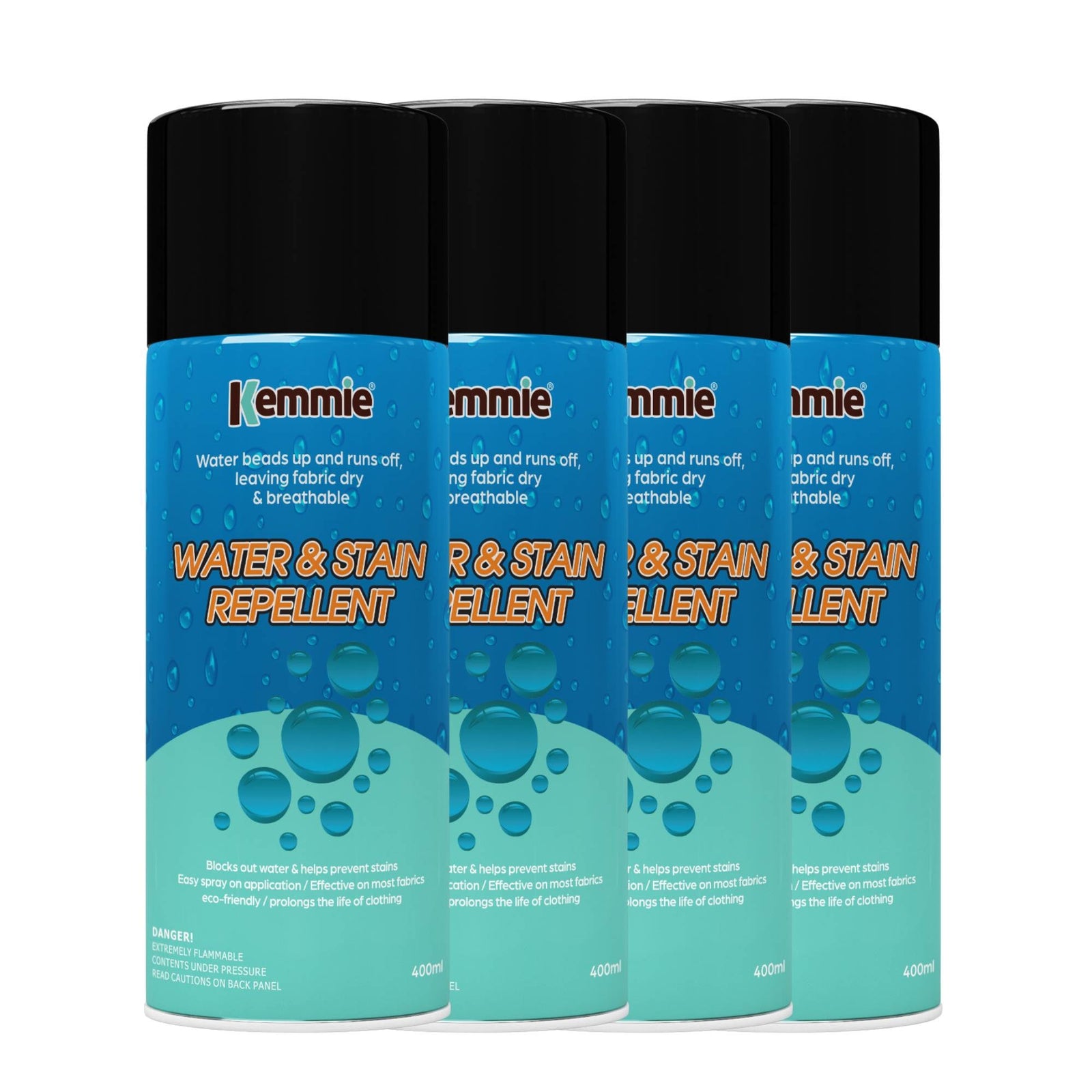 4x 212g Water Proof Stain Repellent - Hydrophobic Protective Spray - Fabrics Hats