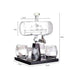 Kitchee 1L Whiskey or Wine Sailboat Glass Decanter Set - 4 Glasses + Stand