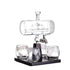Kitchee 1L Whiskey or Wine Sailboat Glass Decanter Set - 4 Glasses + Stand