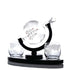 Kitchee 850ml Whiskey or Wine Globe Glass Decanter Set - 2 Glasses + Stand