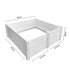 Dog Whelping Box 0.95m x 0.95m x 0.48m - Puppy Birthing PVC Pen