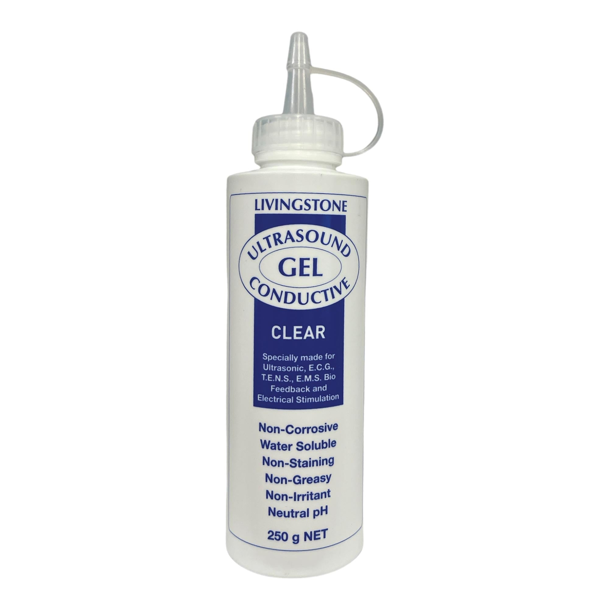 4x Livingstone 250ml Conductive Ultrasound Lubricating Gel