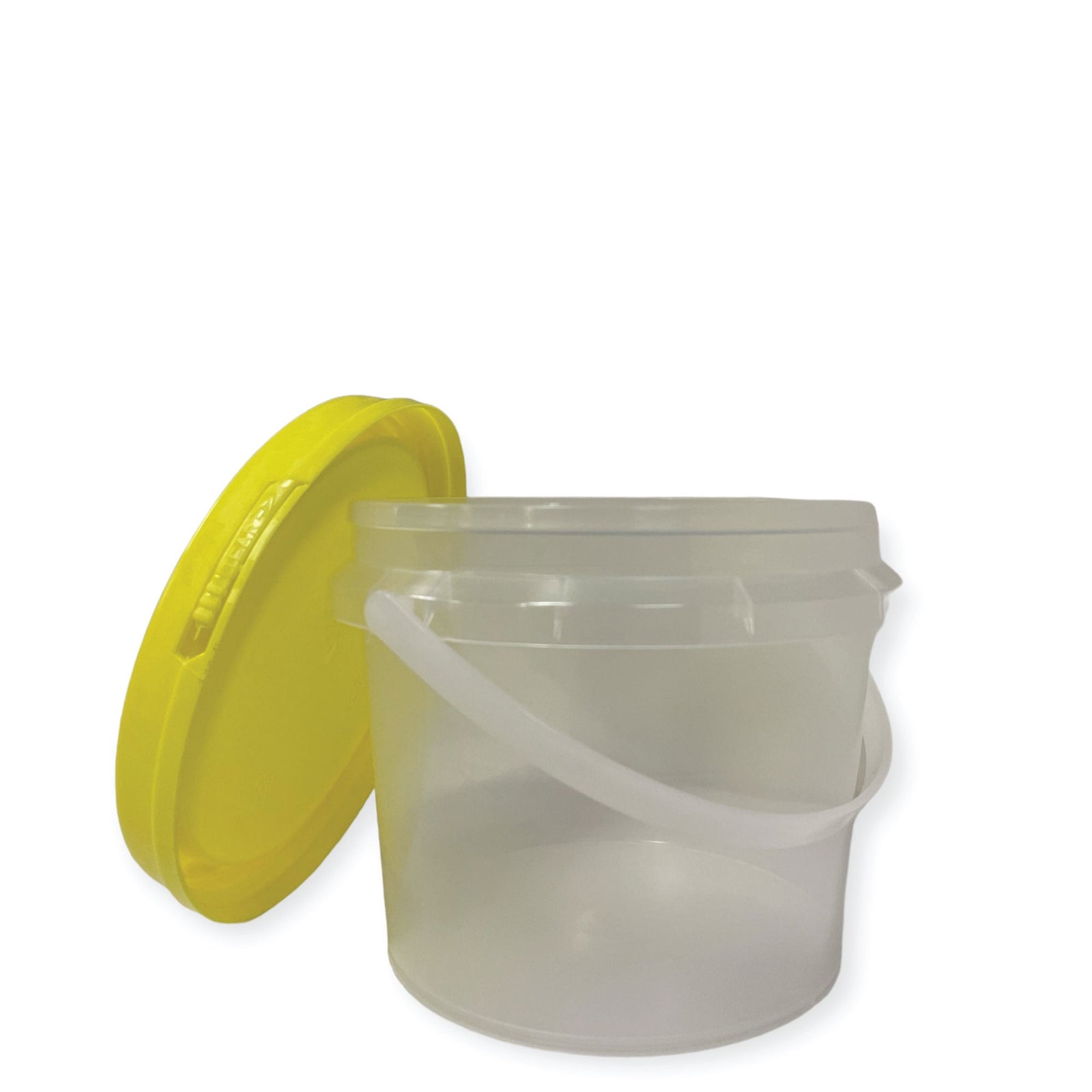 Bulk 10 x 0.8L Honey Bucket with Lid - 1Kg Clear Tamper Proof Plastic Tub