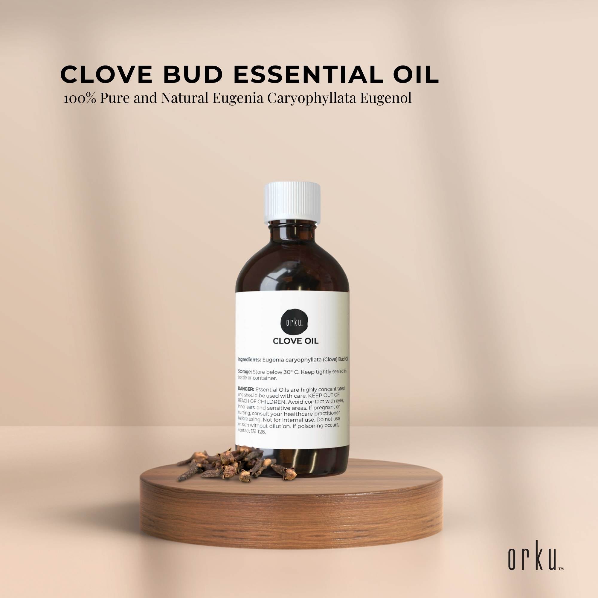 100ml Clove Bud Essential Oil - 100% Pure and Natural Eugenia Caryophyllata Eugenol