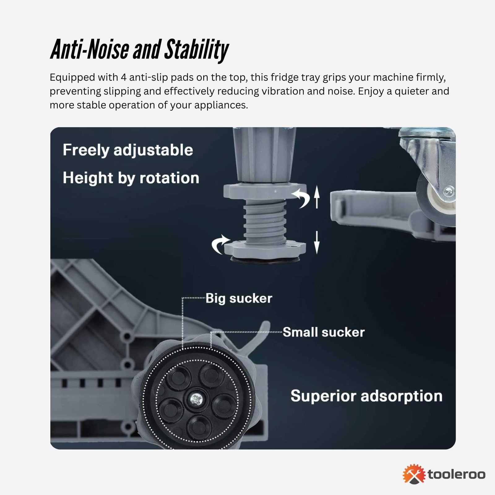 Adjustable Appliance Base Stand for Washing Machine with Locking Wheels