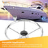13.5" Boat Stainless Steel Steering Wheel - 5 Spoke with Knob For 3/4" Shaft
