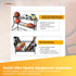 Social Hike Sports Equipment Storage Organiser Trolley on Wheels for Garage