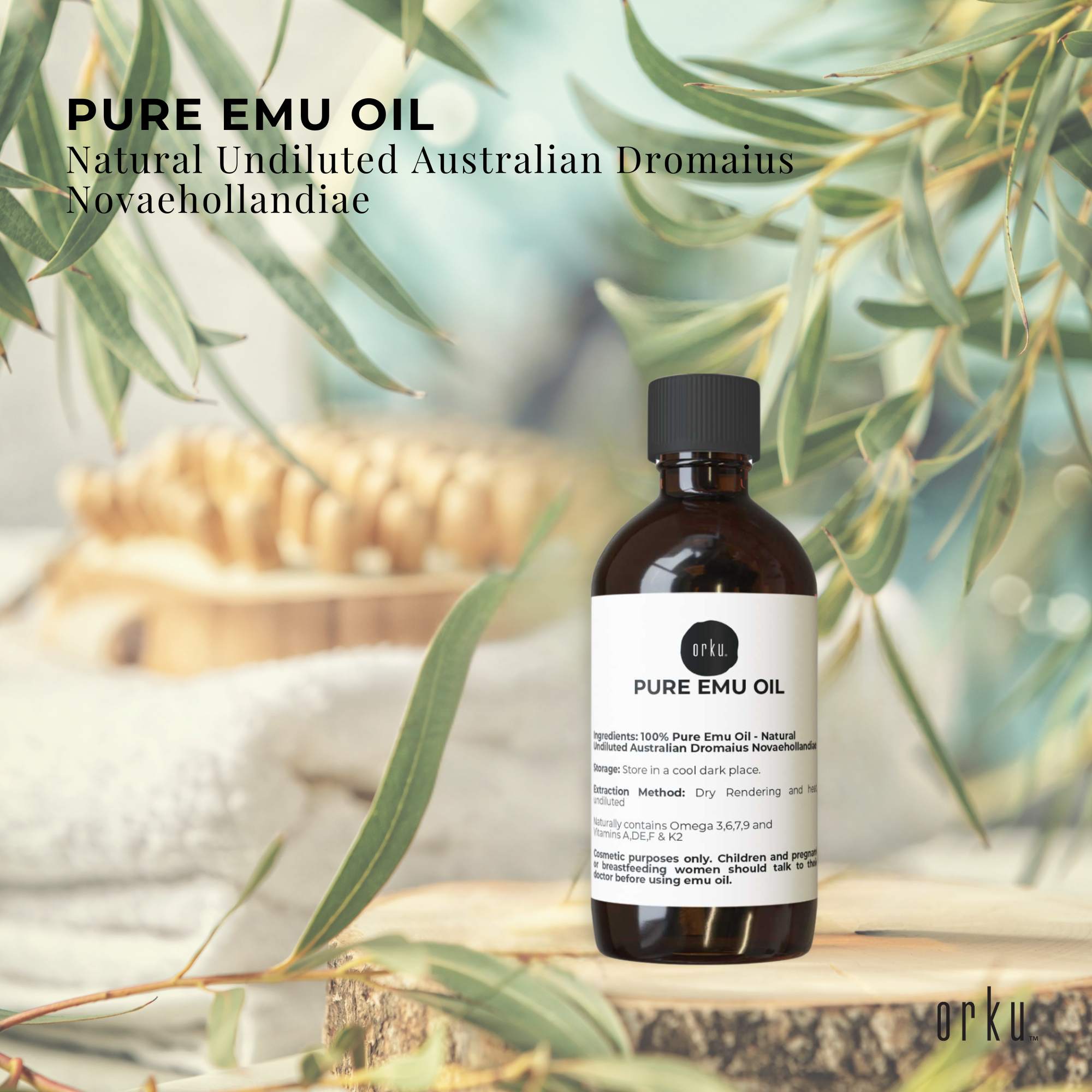 100ml Pure Emu Oil - Natural Undiluted Australian Dromaius Novaehollandiae