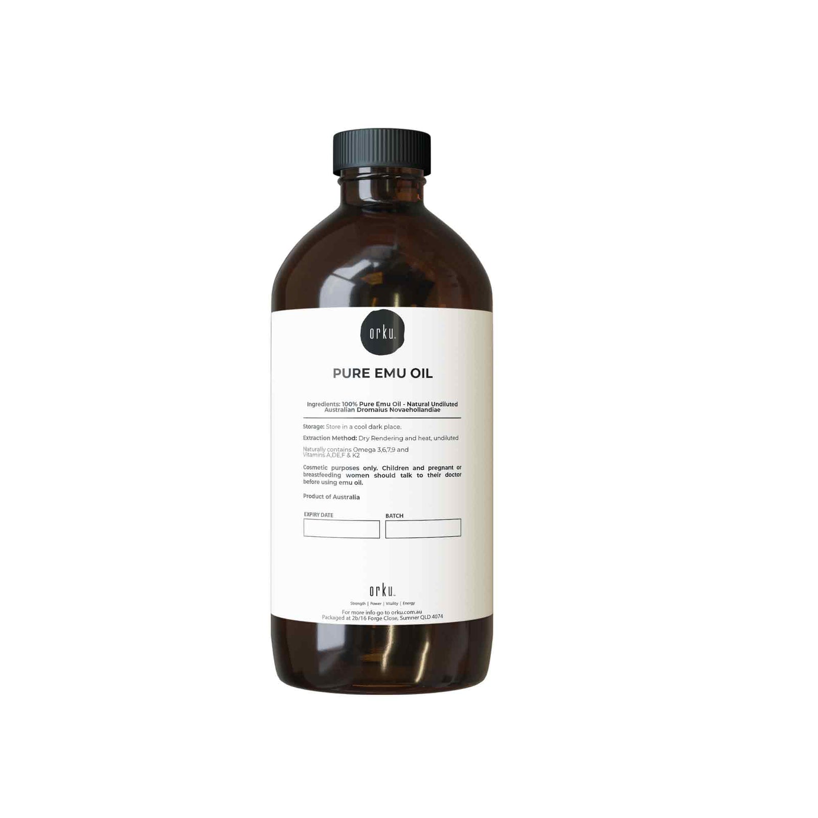 1L Pure Emu Oil - Natural Undiluted Australian Dromaius Novaehollandiae