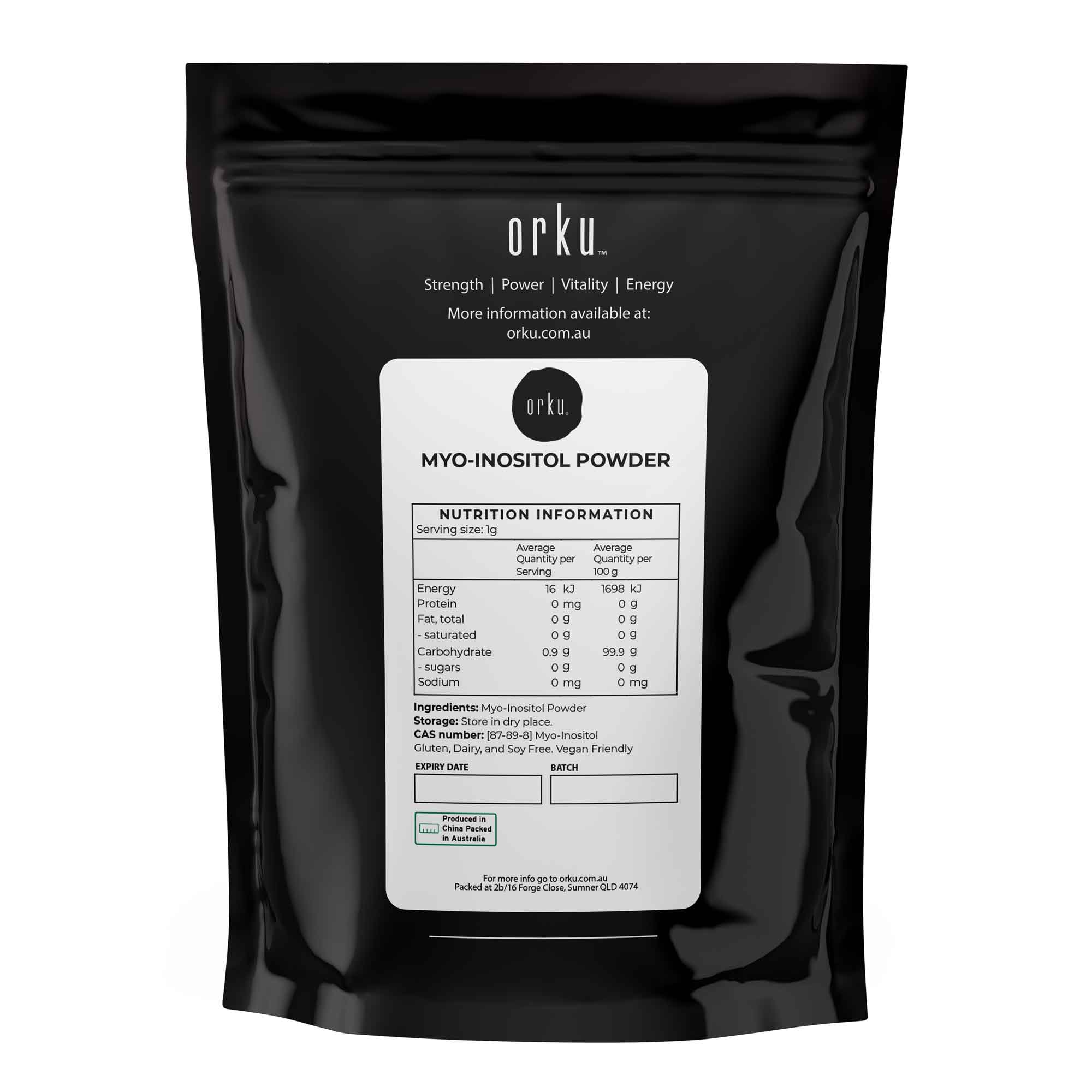 1Kg Myo Inositol Powder - USP Grade High Purity Unflavoured