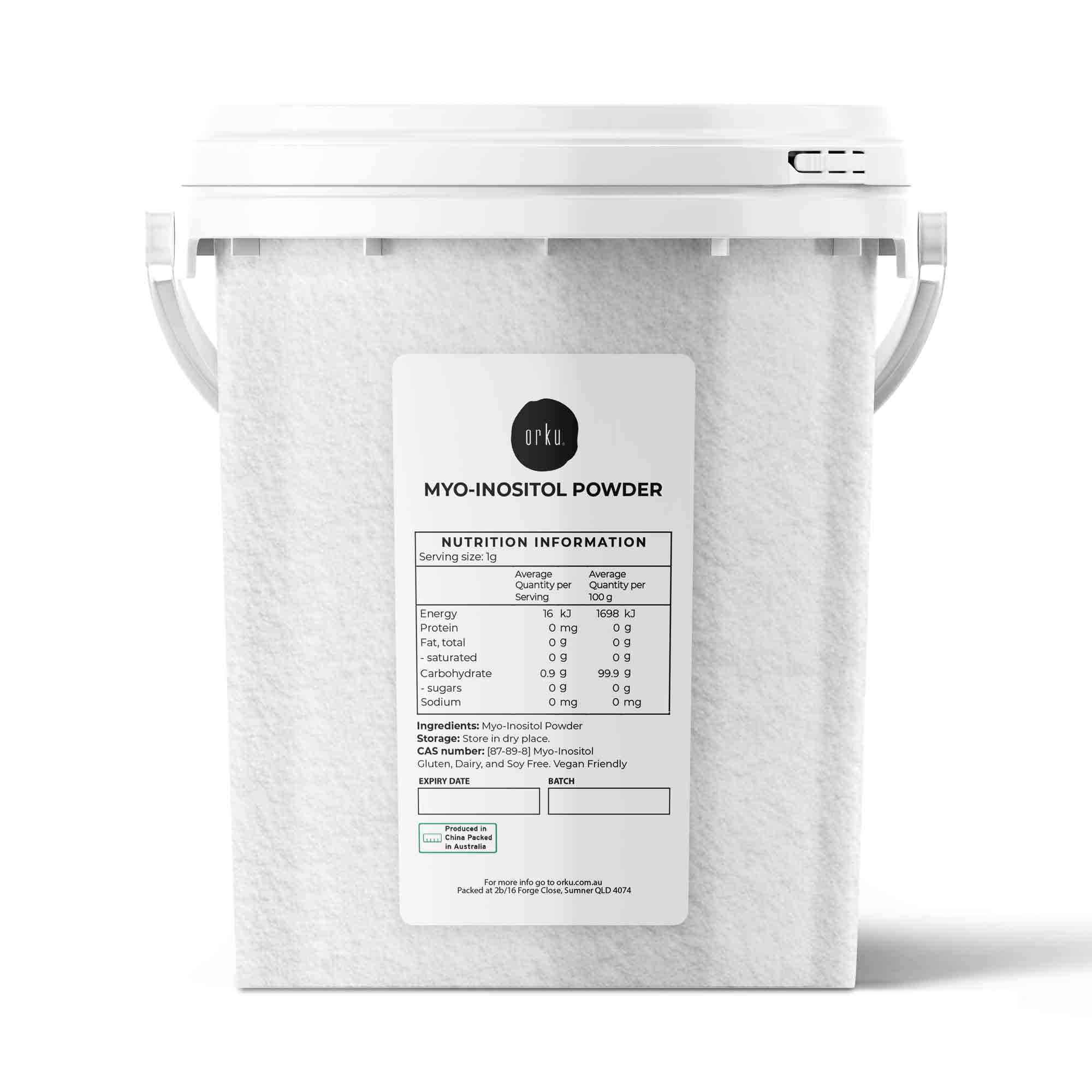 800g Myo Inositol Powder Tub - USP Grade High Purity Unflavoured