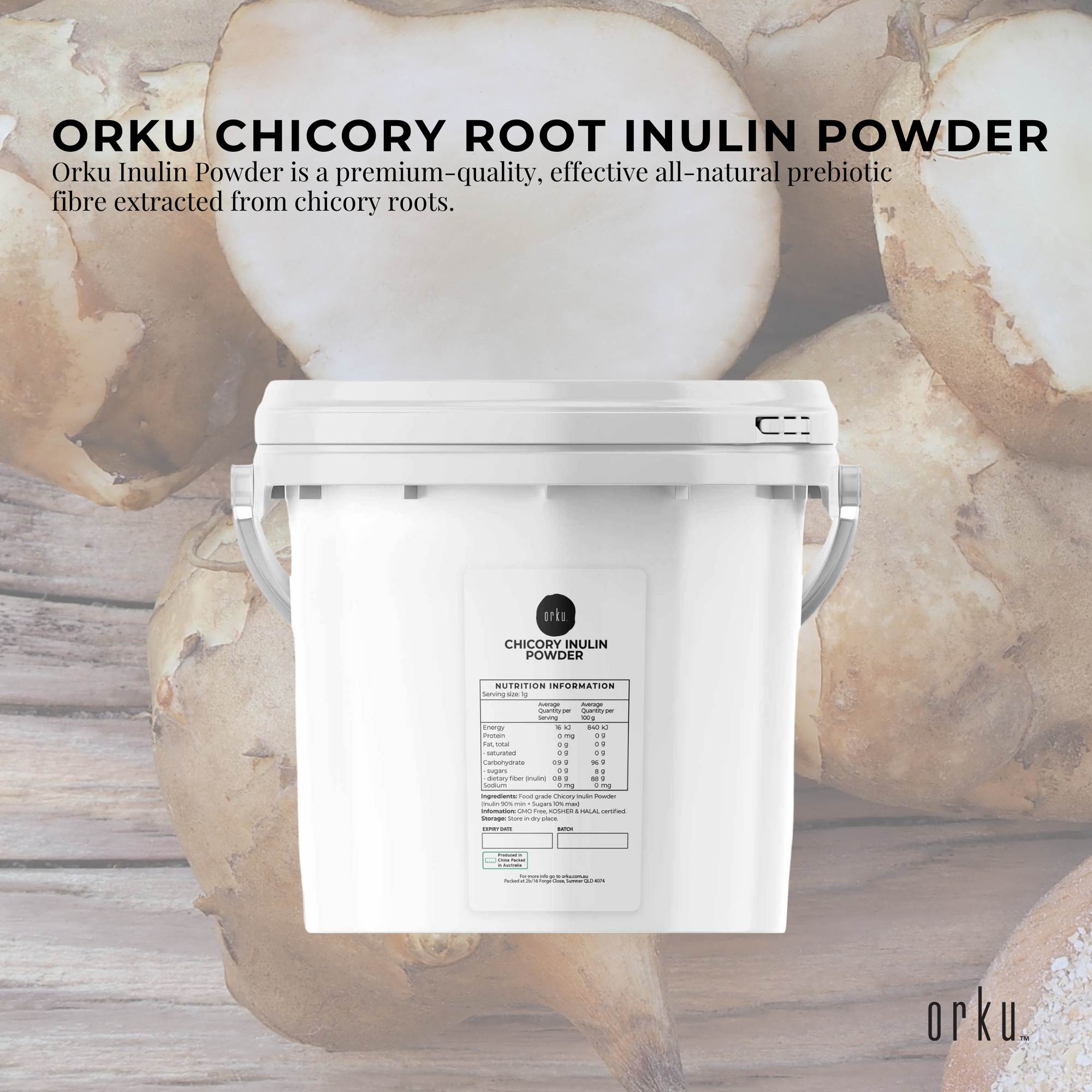 3.5Kg Chicory Root Inulin Powder Tub - Unflavoured Natural Prebiotic Fibre