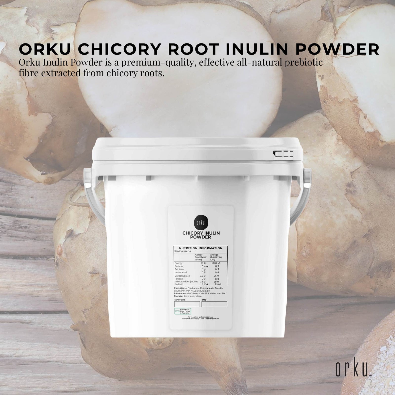 3.5Kg Chicory Root Inulin Powder Tub - Unflavoured Natural Prebiotic Fibre