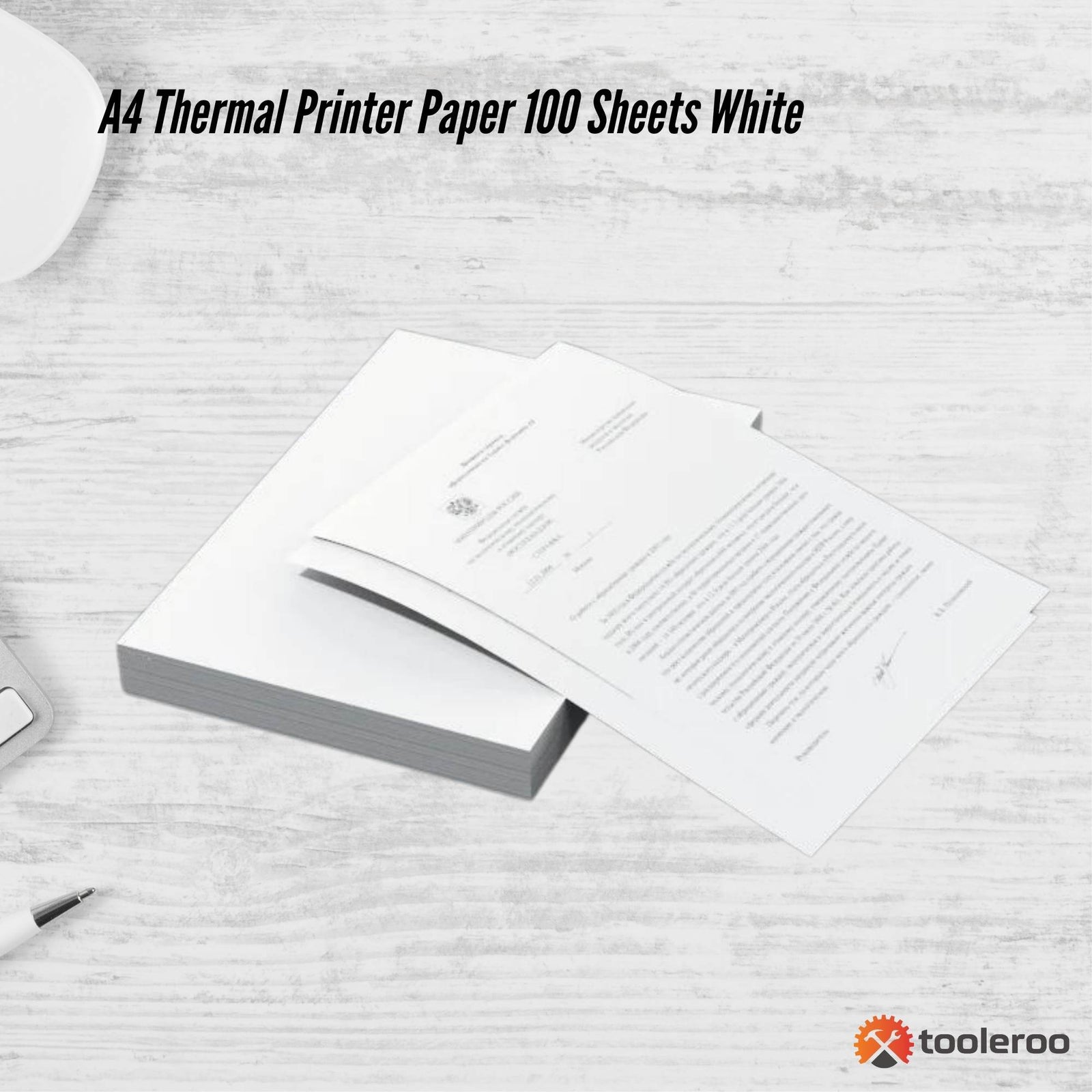 100x Sheets A4 Thermal Printer Paper White - BPA Free