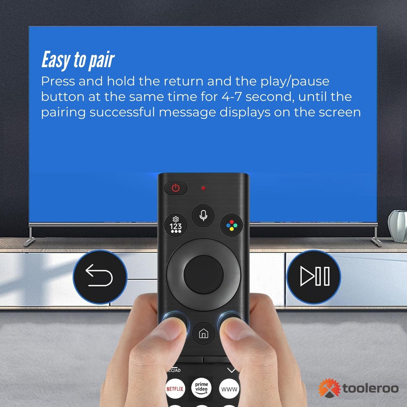 Smart TV Remote Control Replacement For Samsung Voice URC01910F