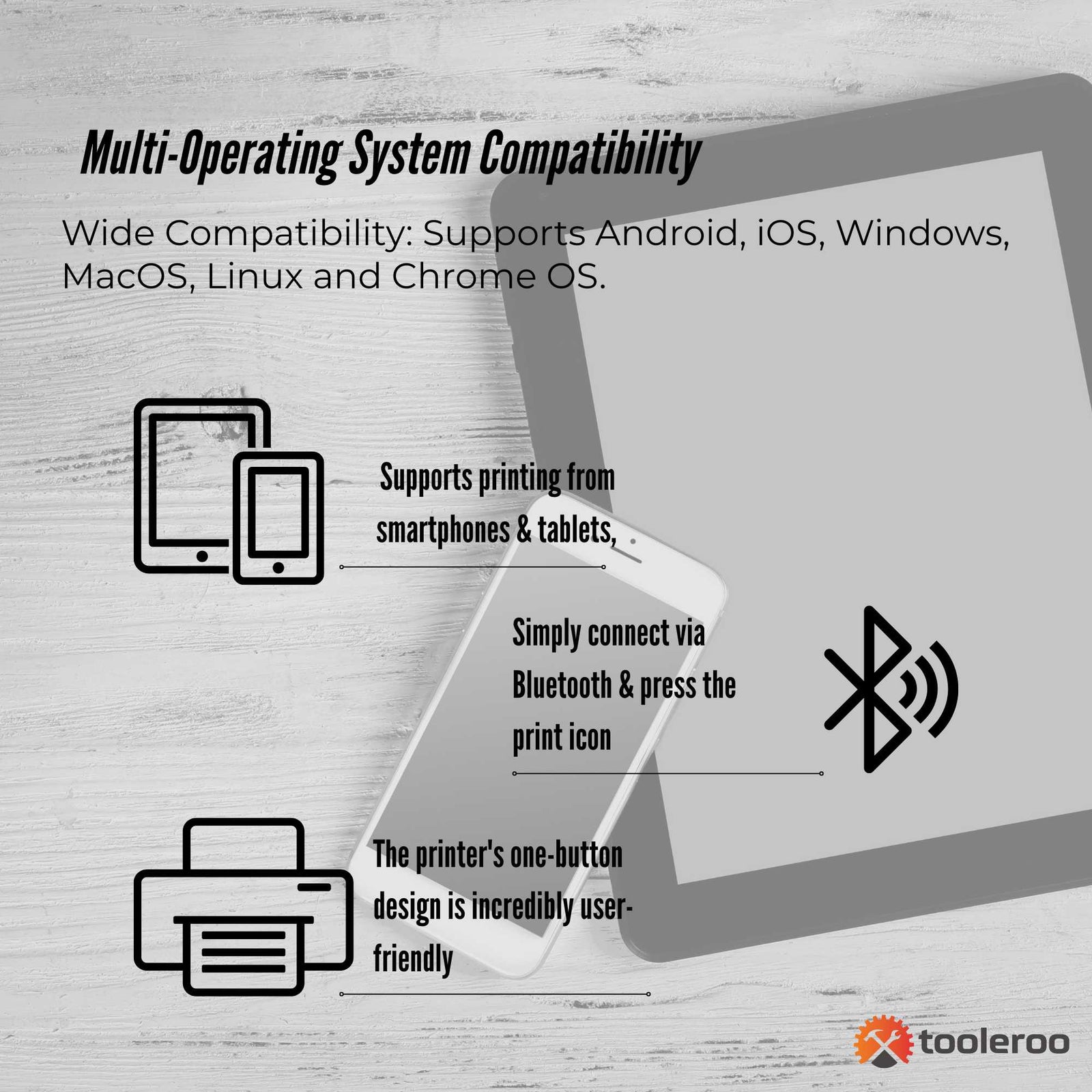 Portable A4 Thermal Printer Black + Tattoo Stencil Paper - Wireless