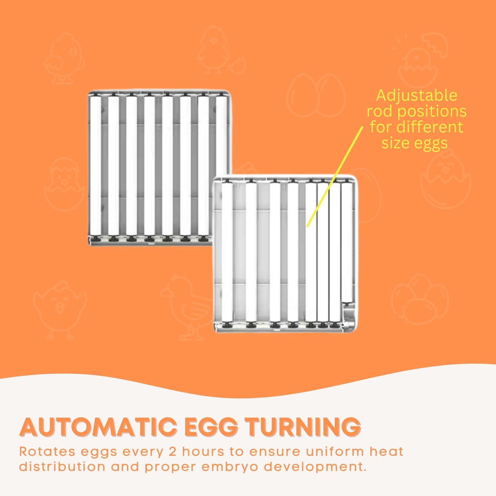 Automatic 48 Egg Incubator - Electric Digital Turning Chicken Quail Duck Hatching