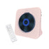 USB Rechargeable Desktop CD Player Speaker – Bluetooth Portable Pink