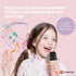 Mini Karaoke Machine and 2x Wireless Microphones Portable Bluetooth Speaker Pink