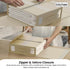 1x  Foldable Bed Sheet Storage Box - Linen and Closet Organiser Beige