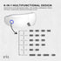 Rechargeable Eye Massager - Heat Compression Vibration Bluetooth White